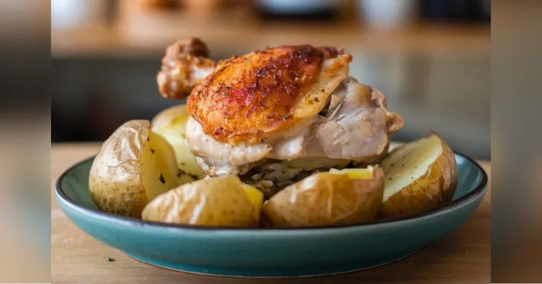 Recette cuisse de poulet au four avec pommes de terre