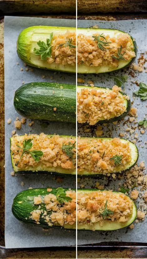 Courgette au four apres et avant Courgette au four : Un repas éblouissant à ne pas manquer !